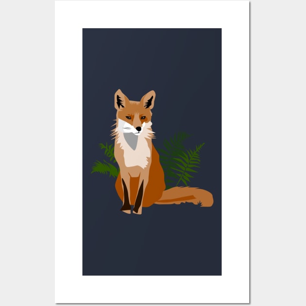 Fox and fern Wall Art by kobyakov